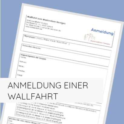 Anmeldung Wallfahrt