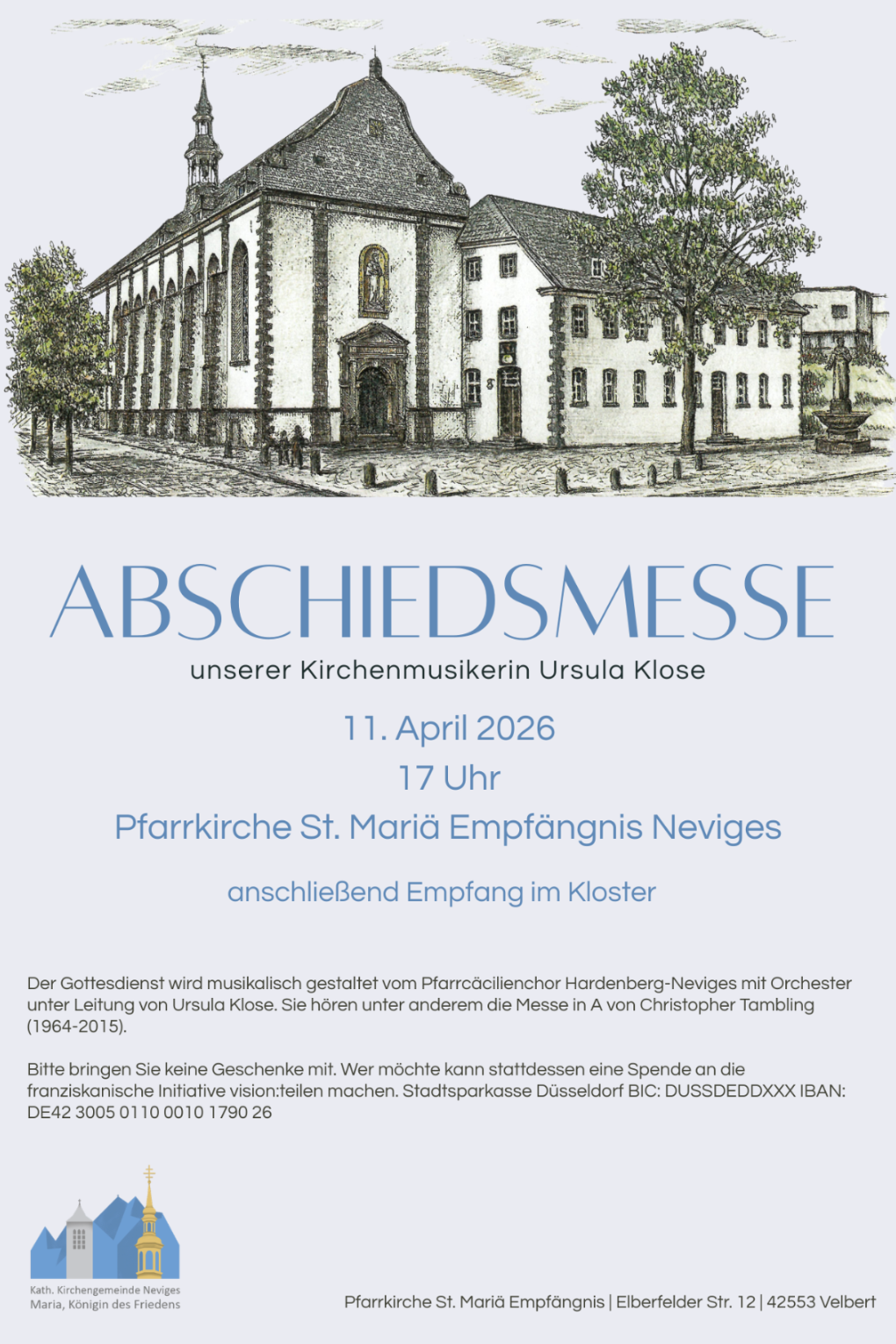 Plakat Verabschiedung Klose